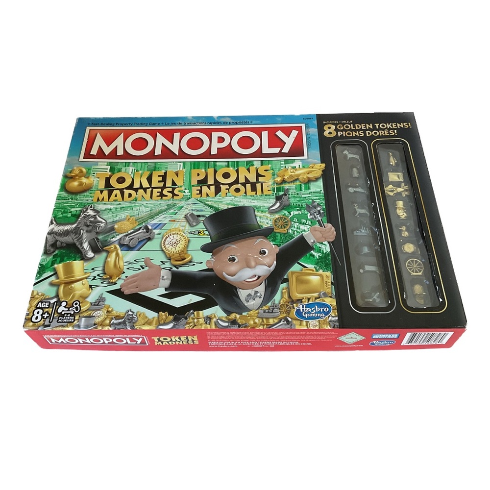 Monopoly Token Madness Board Game Complete Set, English & French Version 2015